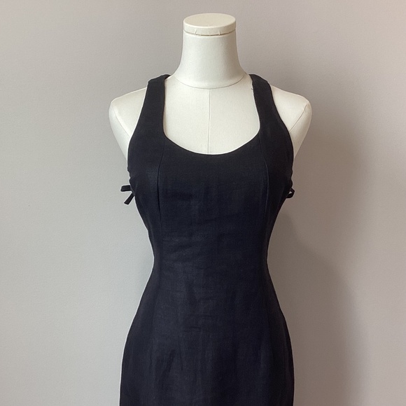 Karen Millen Linen Column Maxi Dress - UK 12 - Picture 3 of 11